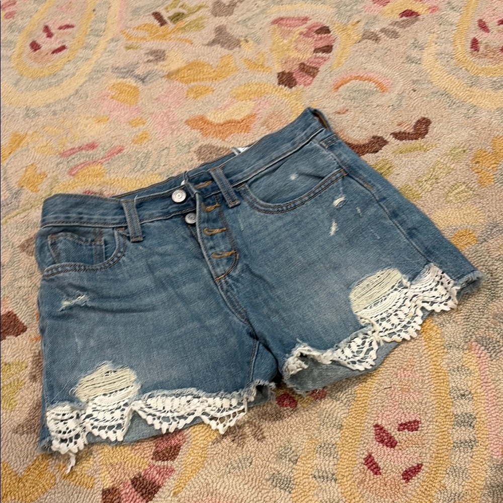 Old Navy Kids Denim Shorts with Lace Accents